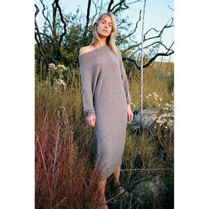 NEW FREE PEOPLE Sz S LA BOHEME SWEATER DRESS MIDI